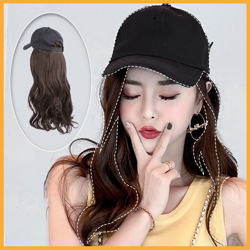假发女长发网红帽子假发一体女夏天时尚大波浪长卷发全头套式薄款|ruв категории кондиционер для волос/парик, парик, весь парик - от Buy2taobao.com для оказания профессиональной услуги покупки агента Taobao