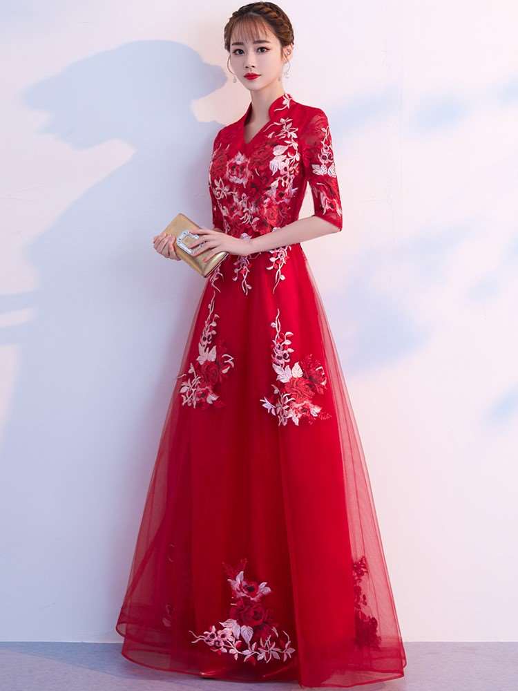 Toast clothing bride Sen family Toast clothing bride 2019 new pattern gules have more cash than can be accounted for Chinese style Retro Largein the Women's clothing/Boutique , Wedding/Cheongsam/Formal dress , Formal dress/Evening category - from Buy2taobao.com to provide professional Taobao agent buy service