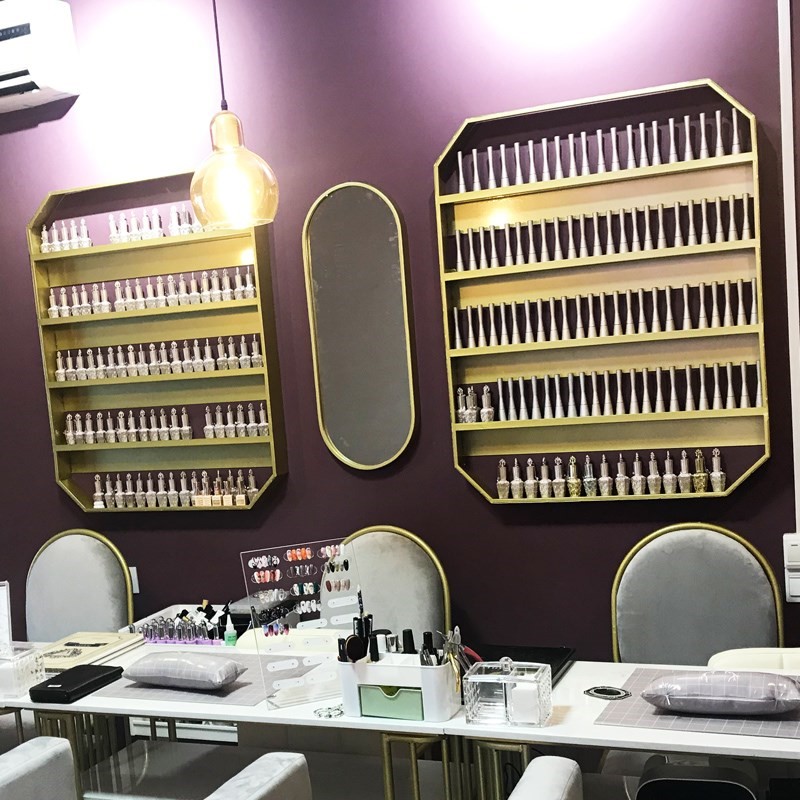美甲甲油胶架子放置架北欧简约店指墙上置物架 多层化妆品展示架|ruв категории коммерческий/офисная мебель, полки/витрина, косметика шельфа - от Buy2taobao.com для оказания профессиональной услуги покупки агента Taobao