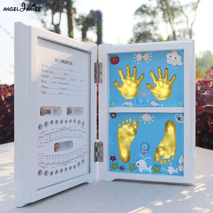 baby Footprint Lanugo Frame baby Hand and foot inkpad Hand and foot prints Keepsake Milk tooth Lanugo Shoumo newborn babyin the Toy/Childs/Puzzle/Building block/Model , Baby Souvenirs/Personalized Products , Hand footprints category - from Buy2taobao.com to provide professional Taobao agent buy service