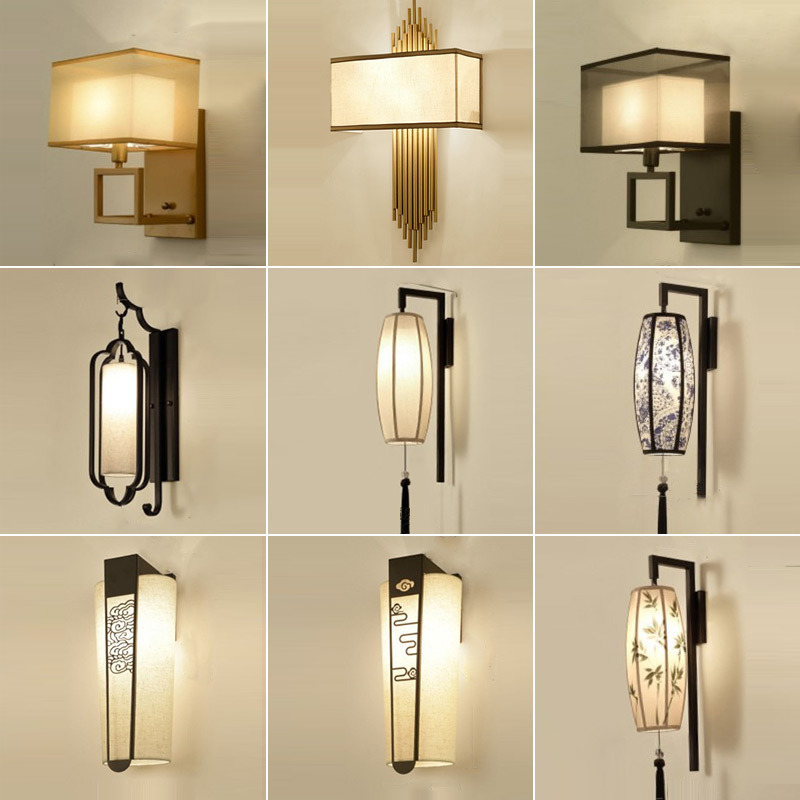 New Chinese style Wall lamp a living room Modern minimalist bedroom Bedside lamp Aisle stairs engineering TV backdrop lamps and lanternsin the Decoration main material , Lamps , Wall lamp category - from Buy2taobao.com to provide professional Taobao agent buy service
