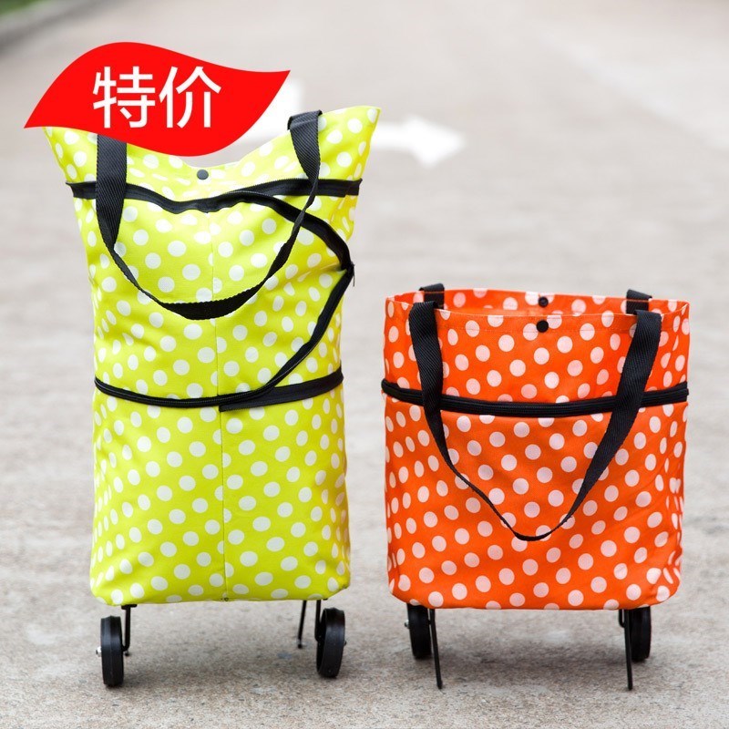 oxford Dual use Foldable Tug Banding wheel Portable environmental protection Shopping bag Shopping cart Travel bagin the Storage consolidation , Home Storage appliances , Portable Shopping Cart category - from Buy2taobao.com to provide professional Taobao agent buy service