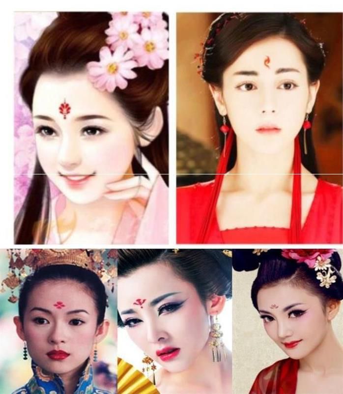 Flower Tin bride Forehead printing Eyebrows ancient costume Flower printed Hanfu beauty Canthus Antiquity waterproofin the Home accessories , Stickers , Other Stickers category - from Buy2taobao.com to provide professional Taobao agent buy service