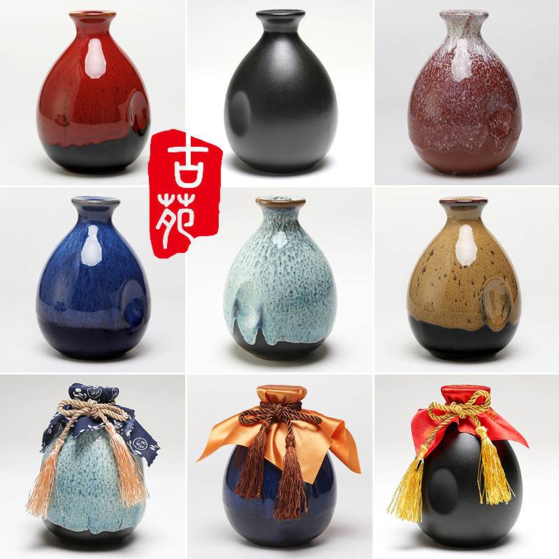 Z.2019 Ancient court 1 jin outfit 500ml Yixing Kiln transformation Wedding celebration The wine bottle Wine Jar Floral organ ceramicsin the Tableware , Flagon/Wineglass/Wine , Home flagon category - from Buy2taobao.com to provide professional Taobao agent buy service