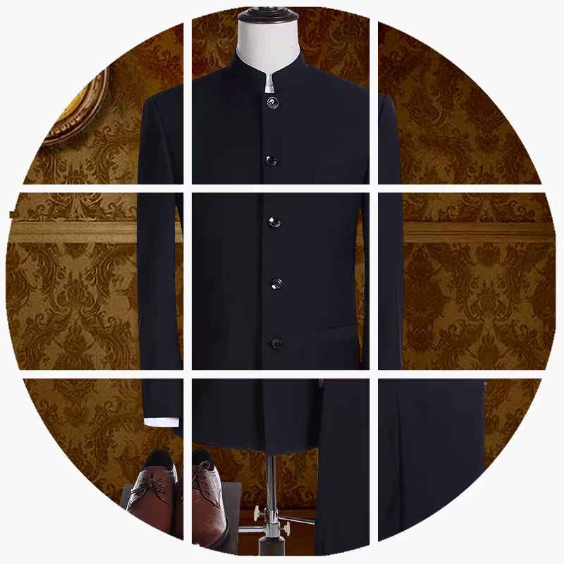 man The Chinese people Stand collar Chinese tunic suit suit Young men Self cultivation Chinese style suit Chinese style Groom full dress costumein the Men's clothing, National costume category - from Buy2taobao.com to provide professional Taobao agent buy service