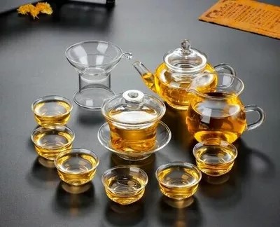 transparent Glass Kungfu Online Tea Set household Simplicity Mini Teapot black tea Pu 'er Tea teacup Teacup partsin the Tableware , Tea set , Kung Fu Tea category - from Buy2taobao.com to provide professional Taobao agent buy service