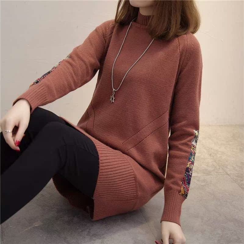 冬天中长款毛衣女打底衫长袖半高领薄款针织时尚毛线衣外套女在类目 女装/女士精品, 毛衣中 - 来自Buy2taobao.com提供专业的淘宝代购服务