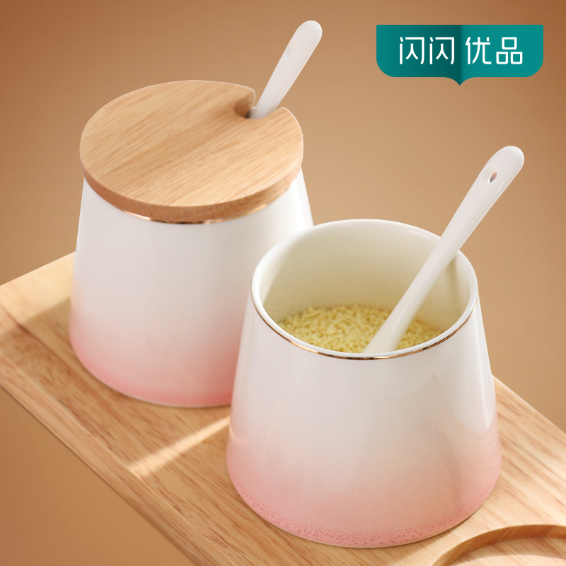 闪闪优品 调料瓶套装家用厨房调料罐子盐罐味精调味罐调味盒3件套在类目 厨房/烹饪用具, 厨用小工具/厨房储物, 储物瓶罐/厨房储物器皿, 调味瓶罐中 - 来自Buy2taobao.com提供专业的淘宝代购服务