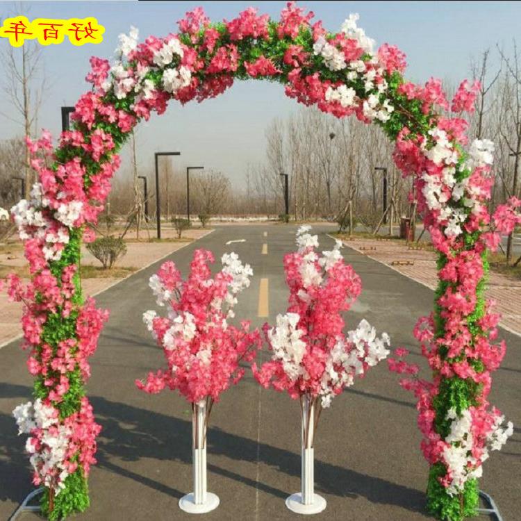 婚庆道具螺旋花门拱门幸福门加密加多绢花婚礼庆典开业店庆专用新|msdalam kategori bekalan perayaan/hadiah, set perkahwinan/props, Arch - dari Buy2taobao.com untuk memberikan perkhidmatan ejen Taobao profesional membeli