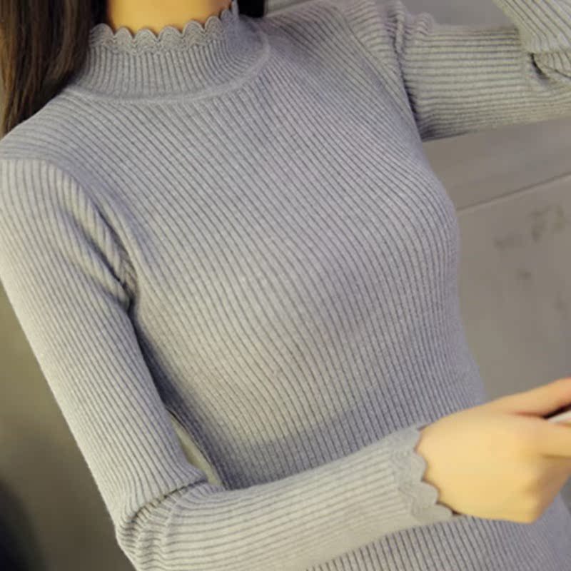 Half a Long sleeve 2018 Autumn and winter new pattern Plush thickening sweater Base coat Self cultivation Internal lap have cash less than that is registered in the accounts Sweaterin the Women's clothing/Boutique , Sweaters category - from Buy2taobao.com to provide professional Taobao agent buy service