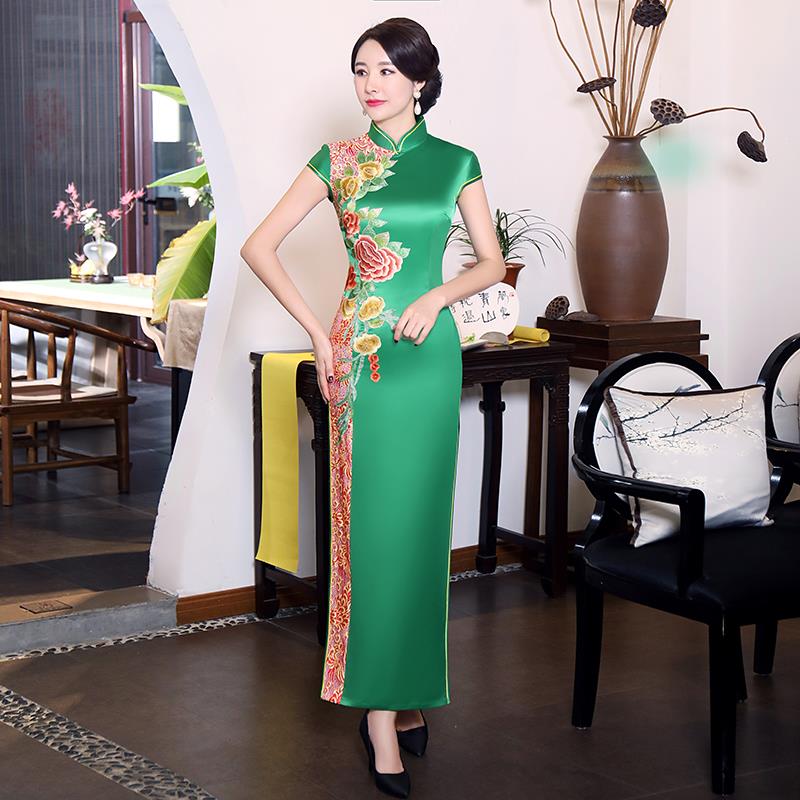 Catwalk dress 2019 New products have more cash than can be accounted for grace Improved edition Chinese style Spring and summer Middle and old age mom costumein the Women's clothing/Boutique , Wedding/Cheongsam/Formal dress , Cheongsam category - from Buy2taobao.com to provide professional Taobao agent buy service