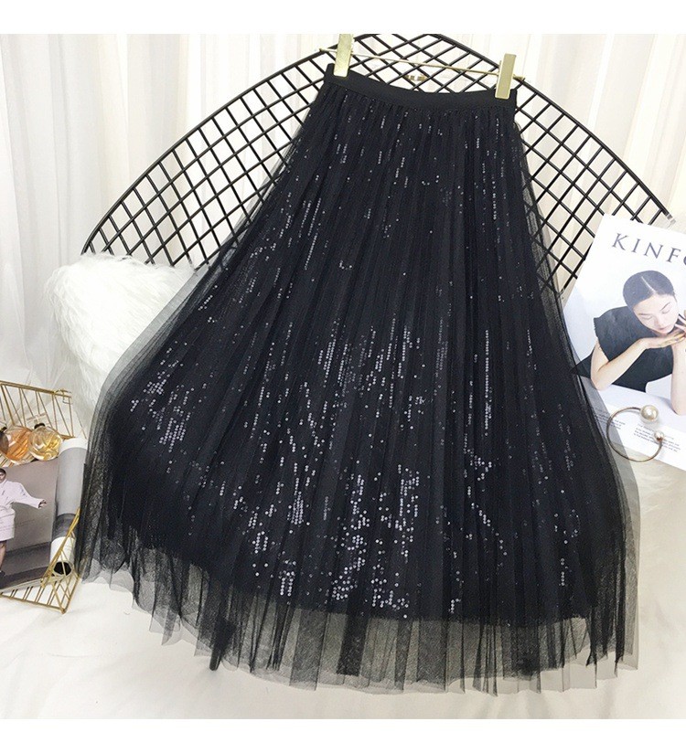 高腰亮片网纱裙子半身裙 59.9粉丝在类目 女装/女士精品, 半身裙中 - 来自Buy2taobao.com提供专业的淘宝代购服务