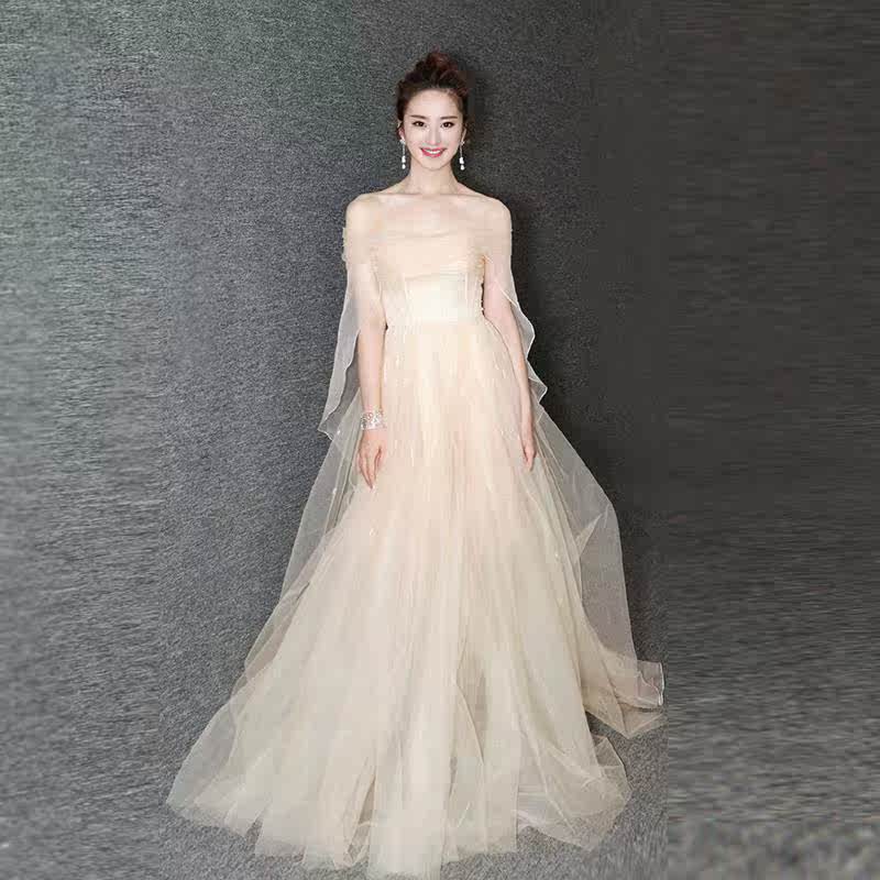 晚新款2019晚会宴会演出服气质年会晚宴新款女礼服主持人高贵显瘦|msdalam kategori Butik wanita / wanita, perkahwinan/Cheongsam/pakaian, pakaian/malam - dari Buy2taobao.com untuk memberikan perkhidmatan ejen Taobao profesional membeli