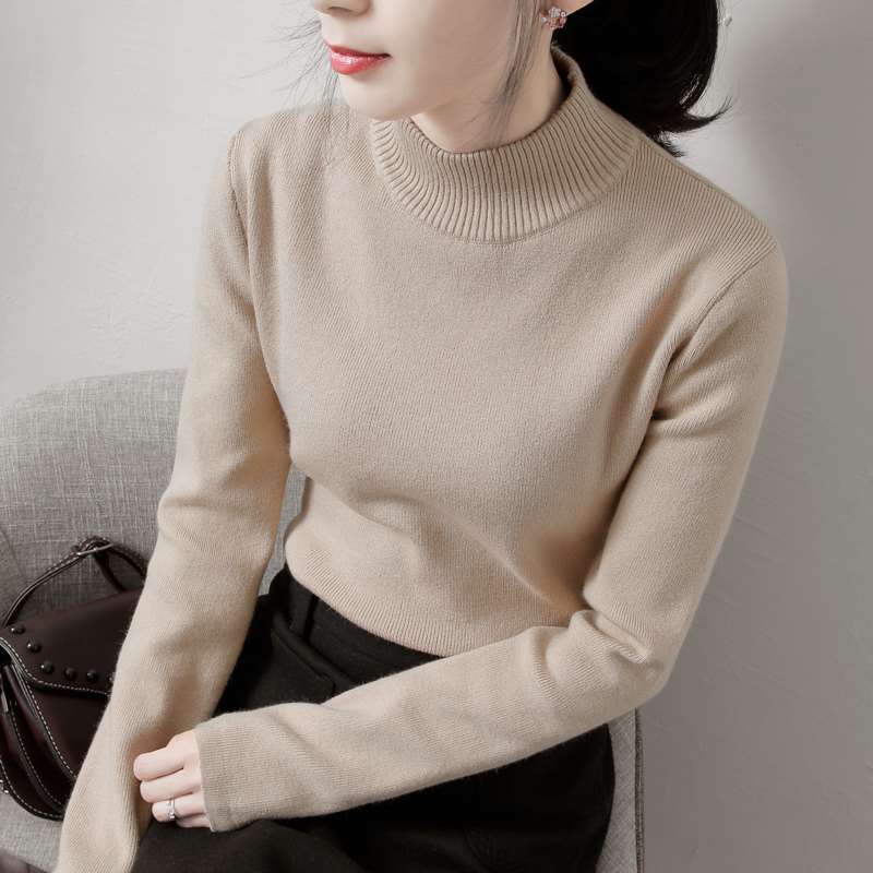 Turtleneck Socket 2018 Winter clothes new pattern Solid Sweater Versatile temperament jacket Long sleeve Base coatin the Women's clothing/Boutique , Sweaters category - from Buy2taobao.com to provide professional Taobao agent buy service