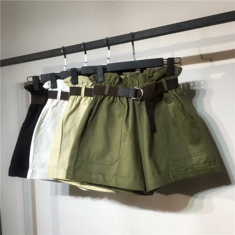 酷酷啦高腰花苞短裤女春夏韩版a字宽松阔腿裤工装休闲裤显瘦热裤|ruв категории Женская одежда, брюки, брюки - от Buy2taobao.com для оказания профессиональной услуги покупки агента Taobao