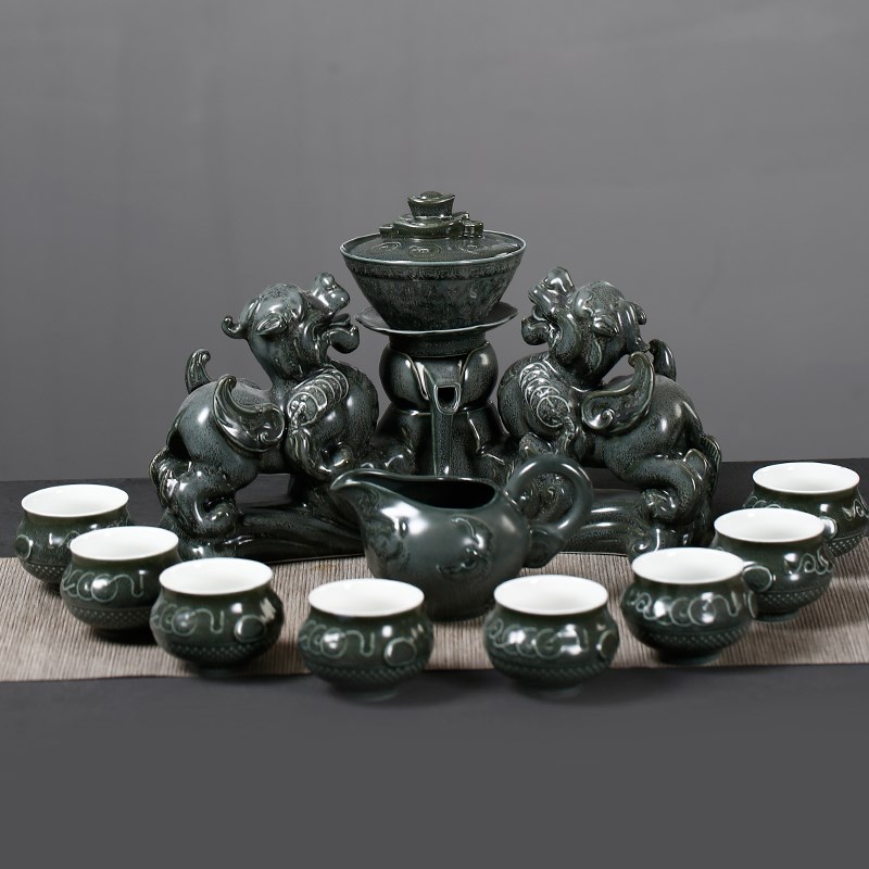 a complete set Cinnabar Kung Fu Cup tea set suit household ceramics Simplicity Lazy man Teapot semi-automatic a living roomin the Tableware , Tea set , Kung Fu Tea category - from Buy2taobao.com to provide professional Taobao agent buy service