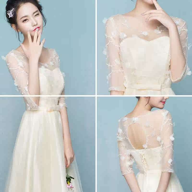 伴娘服2018新款韩版闺蜜装姐妹团婚礼礼服灰色短款学生晚礼服裙女|ruв категории Женская одежда, Cвадебные платья, платье/вечернее платье - от Buy2taobao.com для оказания профессиональной услуги покупки агента Taobao
