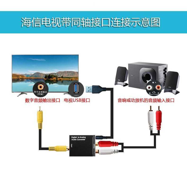 海信电视spdif coaxial数字音频光纤同轴转换器一分二音频线在类目 3C数码配件, 家电影音周边配件, 视频线/音频线/AV线中 - 来自Buy2taobao.com提供专业的淘宝代购服务