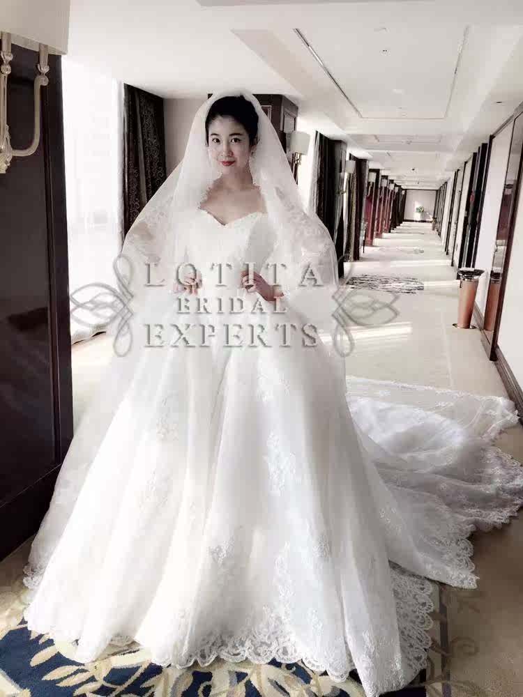 Sand skirt bride Sand marriage full dress 2018 new pattern Long sleeve Wedding dress Tailing Skirt Lace Nain the Women's clothing/Boutique , Wedding/Cheongsam/Formal dress , Wedding category - from Buy2taobao.com to provide professional Taobao agent buy service