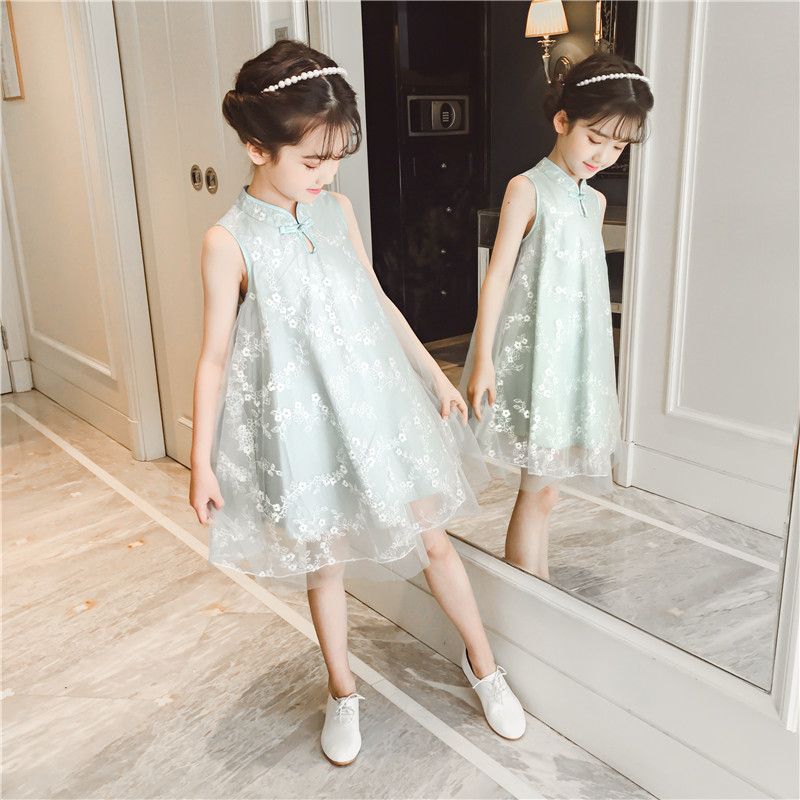 2019 new pattern Girls children Summer wear Western style fashion Yarn skirt girl CUHK Korean Edition princess Dressin the Children/Baby/Family fitted , Skirt(New) , Dress category - from Buy2taobao.com to provide professional Taobao agent buy service