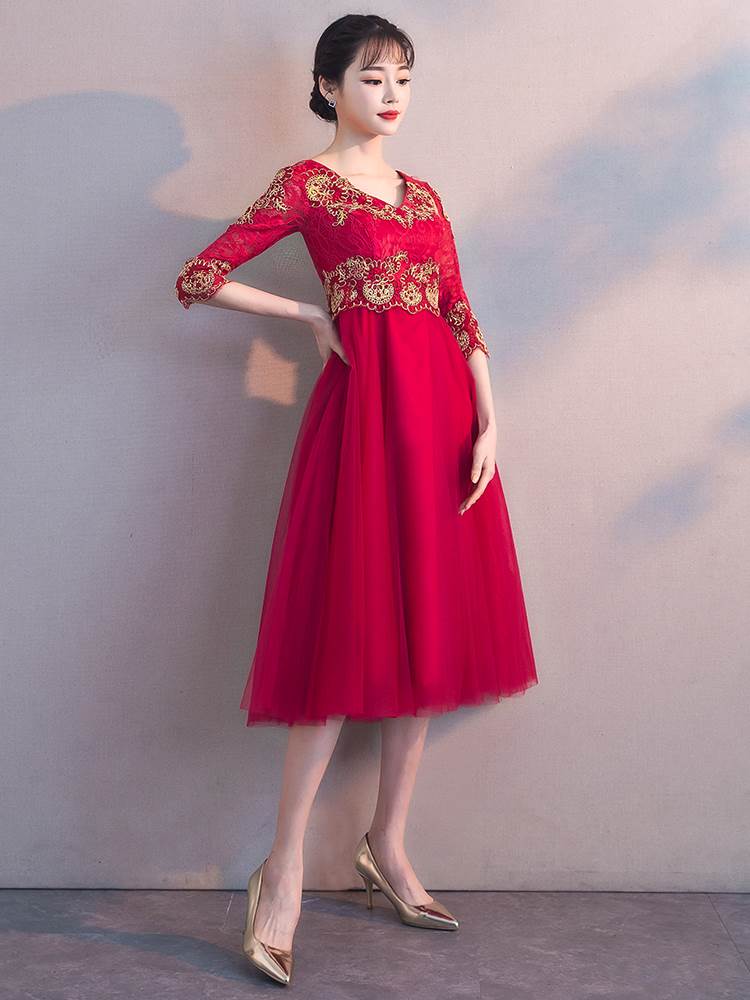 新娘敬酒服2019春新款高腰遮孕妇显瘦肚子结婚礼服女红色大码胖mm|msdalam kategori Butik wanita / wanita, perkahwinan/Cheongsam/pakaian, pakaian/malam - dari Buy2taobao.com untuk memberikan perkhidmatan ejen Taobao profesional membeli