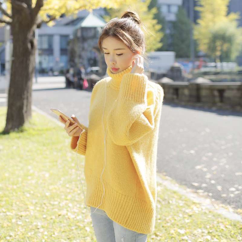 2017新款小清新甜美可爱宽松套头中长款秋冬季加厚高领打底毛衣女在类目 女装/女士精品, 毛衣中 - 来自Buy2taobao.com提供专业的淘宝代购服务