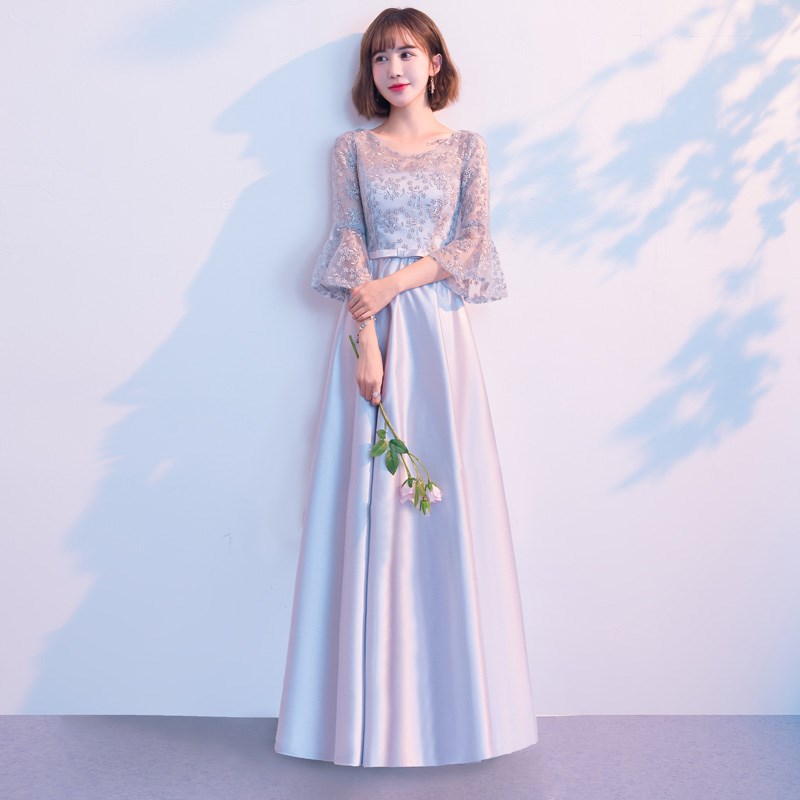 伴娘服春季2019新款长款灰色修身闺蜜姐妹团礼服显瘦年会晚礼服女|ruв категории Женская одежда, Cвадебные платья, платье/вечернее платье - от Buy2taobao.com для оказания профессиональной услуги покупки агента Taobao