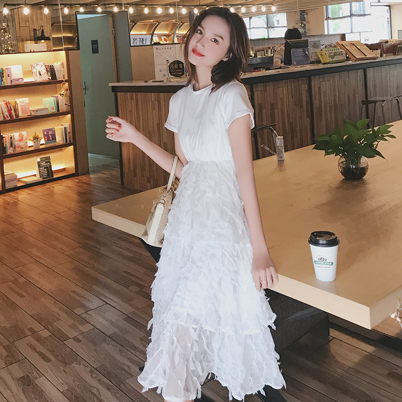 孕妇春夏蛋糕裙2019时尚中长款连衣裙子仙女夏天薄款网纱裙显瘦|ruв категории Всё для беременных и кормящих, материнство, платье - от Buy2taobao.com для оказания профессиональной услуги покупки агента Taobao