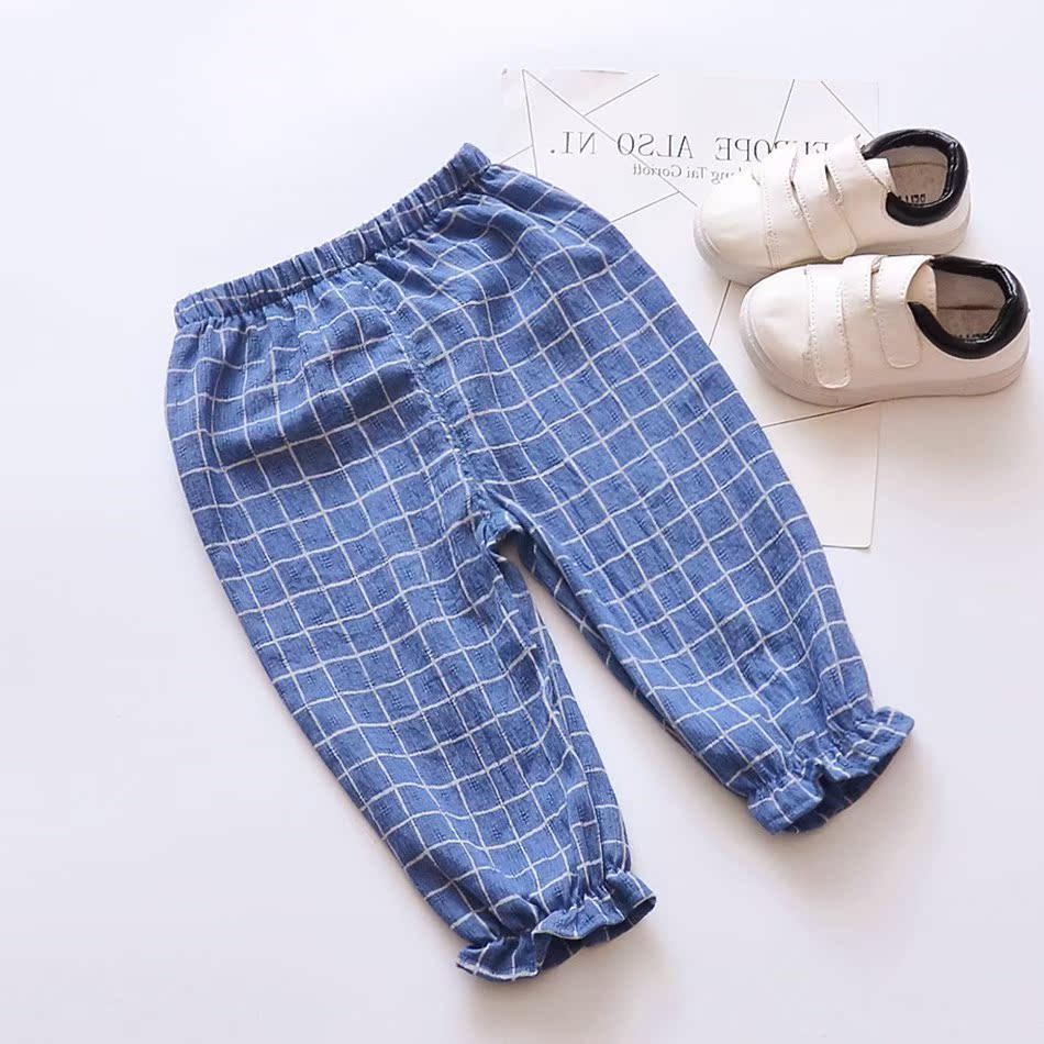 new pattern summer Mosquito control Boy Thin section Cotton and hemp trousers spring and autumn baby Pajamas Children's clothing girl children trousersin the Home Daily , Home Daily Suit category - from Buy2taobao.com to provide professional Taobao agent buy service