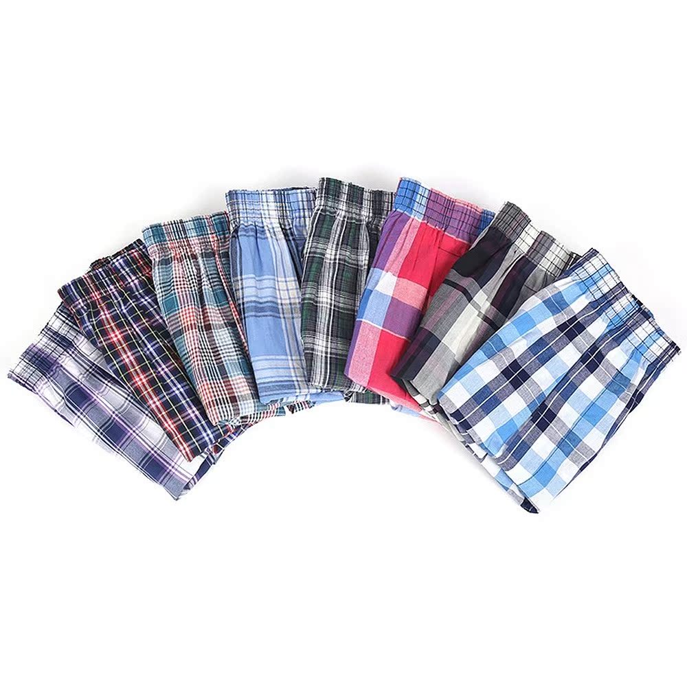 Plaid Boxers Underwear Loose Shorts 男士休閑沙灘褲短褲阿羅褲在類目 男裝, 休閒褲中 - 來自Buy2taobao.com提供專業的淘寶代購服務