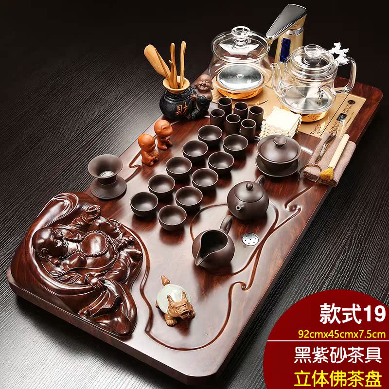 2019新款茶具套装玻璃烧水壶全自动上水电磁炉功夫实木茶盘家用。在类目 餐饮具, 茶具, 茶盘中 - 来自Buy2taobao.com提供专业的淘宝代购服务