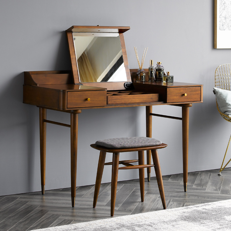 Northern Europe All solid wood dresser bedroom Modern minimalist Small apartment Dresser desk one Flip Dressing tablein the Diapers/Care/Feeding/Push lathe , Children's Room/Tables and chairs/Furniture , Sets of tables and chairs category - from Buy2taobao.com to provide professional Taobao agent buy service