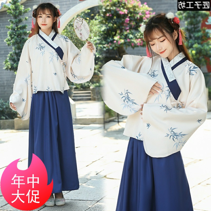 传统汉服日常交领印花袄裙套|msdalam kategori Butik wanita / wanita, menetapkan/pakaian seragam pelajar/seragam kerja, pakej lain - dari Buy2taobao.com untuk memberikan perkhidmatan ejen Taobao profesional membeli
