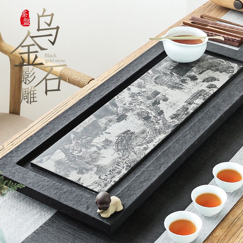 天然乌金石茶盘小号大号石材茶海道茶具套装托盘家用简约石头茶台在类目 餐饮具, 茶具, 茶盘中 - 来自Buy2taobao.com提供专业的淘宝代购服务