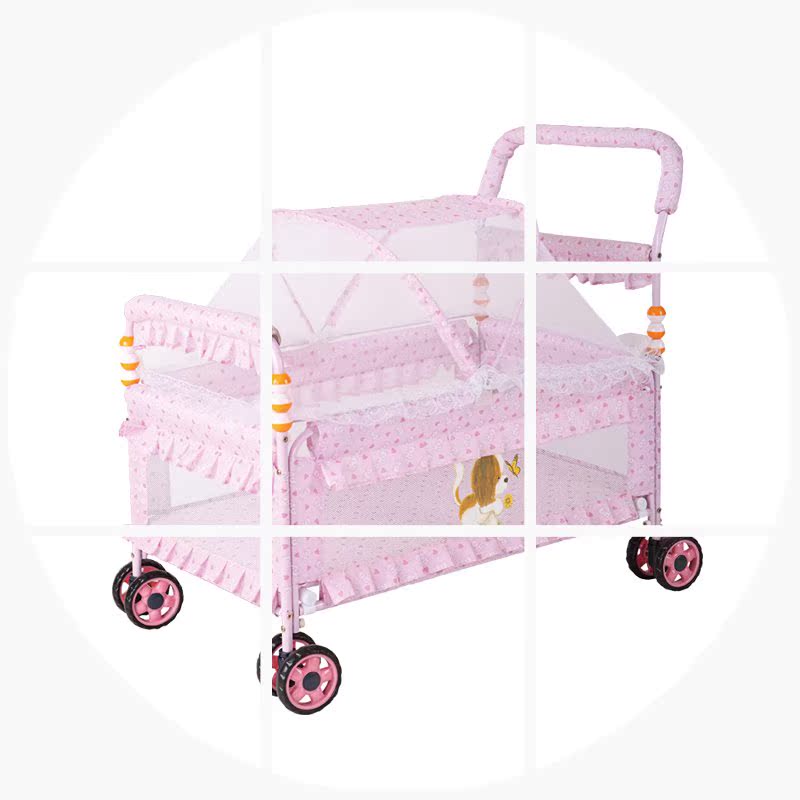 Baby bed European style Portable multi-function environmental protection baby Beds steel beds Crib garden cart Little bed Mosquito net Rollerin the Diapers/Care/Feeding/Push lathe , Crib/Crib/Cradle/Chair , Crib/Children's beds category - from Buy2taobao.com to provide professional Taobao agent buy service