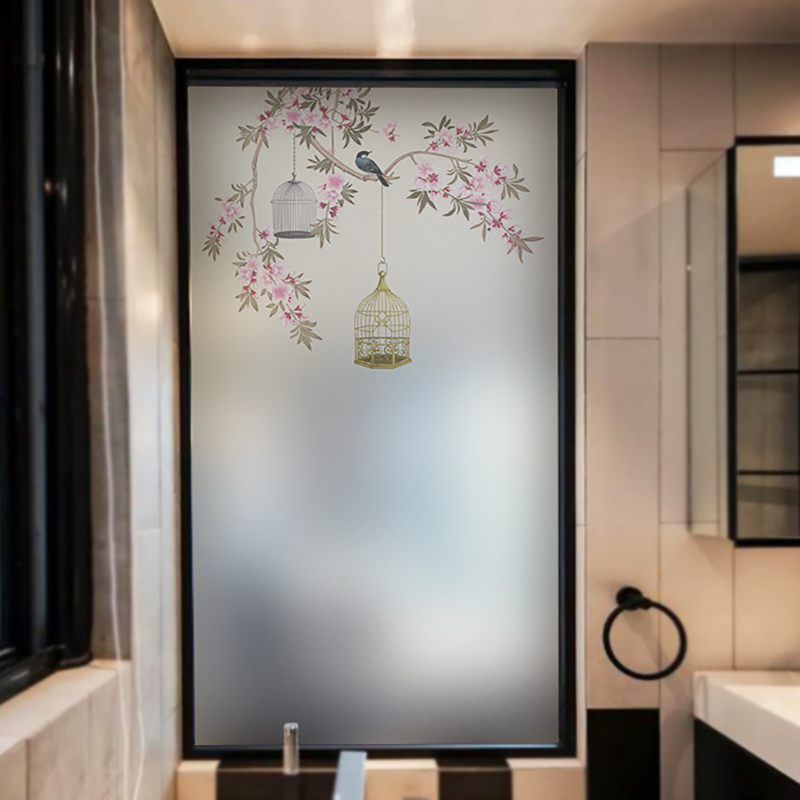花鸟静电玻璃贴膜磨砂玻璃贴纸移门玻璃纸窗户窗纸透光不透明|ruв категории Домашний быт, наклейки, керамическая плитка/стекло вставить - от Buy2taobao.com для оказания профессиональной услуги покупки агента Taobao