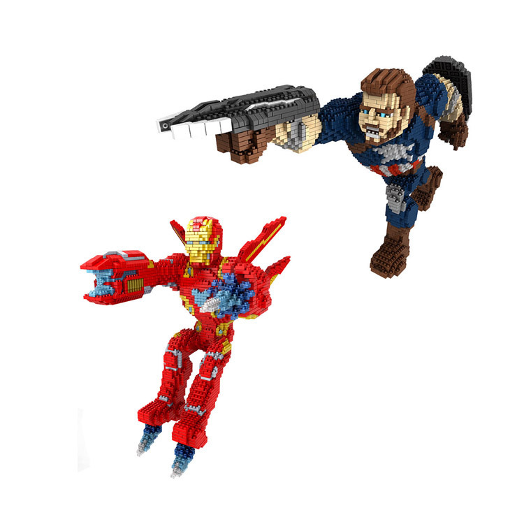 Micro-drilling grain Building blocks Puzzle Assemble Iron Man Captain America 8831-1 - 8831-2in the Toy/Childs/Puzzle/Building block/Model , Other Toys category - from Buy2taobao.com to provide professional Taobao agent buy service
