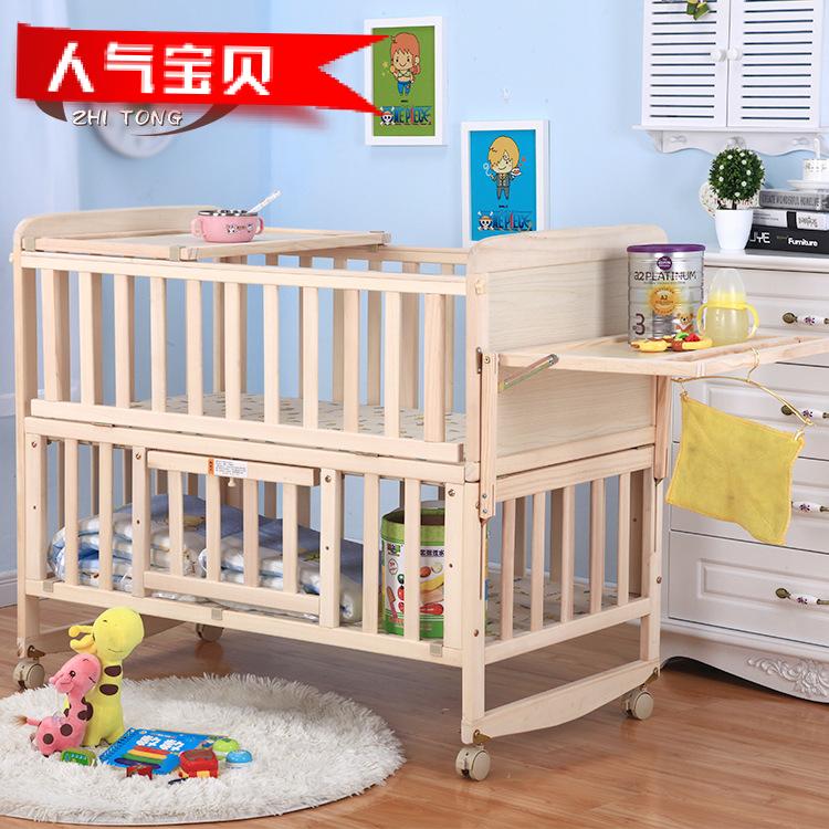 Baby bed solid wood environmental protection Cradle bed Multifunctional bed Children bed Baby bed Playpen Benefitsin the Diapers/Care/Feeding/Push lathe , Crib/Crib/Cradle/Chair , Crib/Children's beds category - from Buy2taobao.com to provide professional Taobao agent buy service