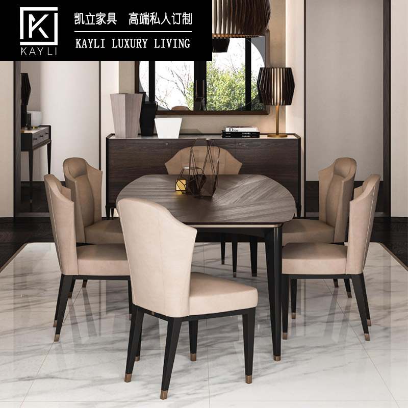 Italian high-grade Simplicity Dining table solid wood cortex Fabric art Postmodern Hong Kong style Restaurant Custom furniturein the Residential furniture , Tables , Dining table category - from Buy2taobao.com to provide professional Taobao agent buy service