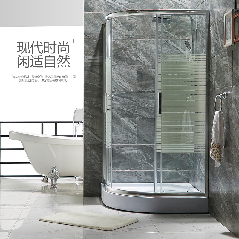 整体淋浴房一体式定制弧扇型洗澡浴室玻璃移门隔断卫生间家用淋雨|msdalam kategori keluarga memasang ibu, kelengkapan peribadi, Bilik pancuran, Bilik pancuran - dari Buy2taobao.com untuk memberikan perkhidmatan ejen Taobao profesional membeli