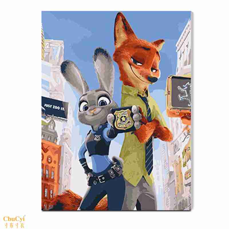 new pattern diy Digital painting a living room Cartoon Hand-drawn animation decorate Zootopiain the Home accessories , Decorative painting , DIY/Digital painting category - from Buy2taobao.com to provide professional Taobao agent buy service