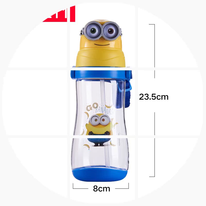 2018 Long Roth new pattern Xiaohuang children Cartoon Water cup straw Handle Portable originality glass Student Cupin the Tableware , Cup/Cups/Kettle , Readily Cup category - from Buy2taobao.com to provide professional Taobao agent buy service