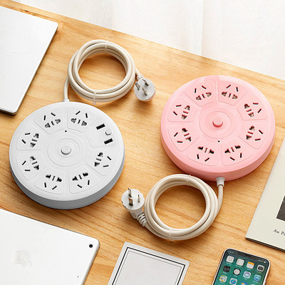 达达富多孔多插位排插排插座插板接线板延长线电源创意多功能带夜灯带USB无线有线家用带线