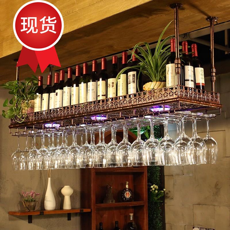2018 new pattern Bar counter bar Reception Iron art Shelf LIGHT suspended ceiling Foot Cup red wine Cup holder Upside downin the Tableware , Flagon/Wineglass/Wine , Wine category - from Buy2taobao.com to provide professional Taobao agent buy service