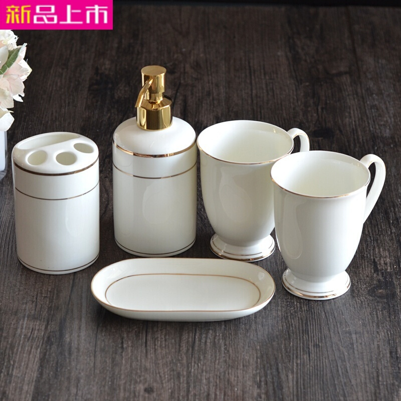 2019 New products European style bathroom Wash and rinse Supplies suit ceramics Five-piece Bone TOILET Shower Room Toothbrush holderin the Women's clothing/Boutique , Set/Student uniforms/Work uniforms , Other suits category - from Buy2taobao.com to provide professional Taobao agent buy service