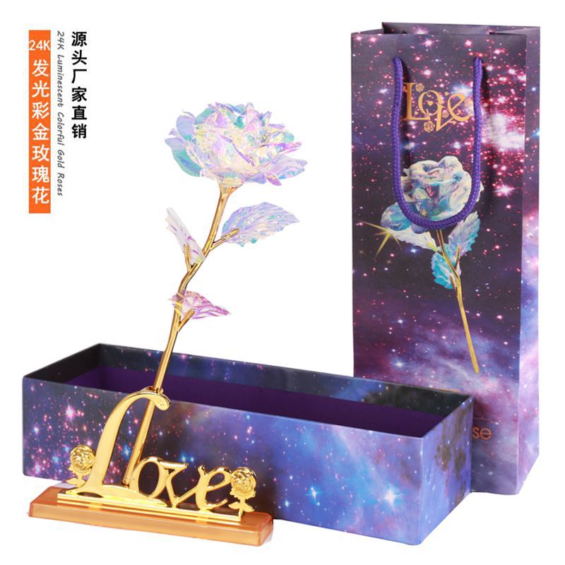 花发光彩金套装24K金箔创意母亲节礼物赠品小礼品玫瑰|msdalam kategori penghantaran bunga/bunga simulasi/tumbuhan berkebun, gubahan bunga perkahwinan, lain - dari Buy2taobao.com untuk memberikan perkhidmatan ejen Taobao profesional membeli