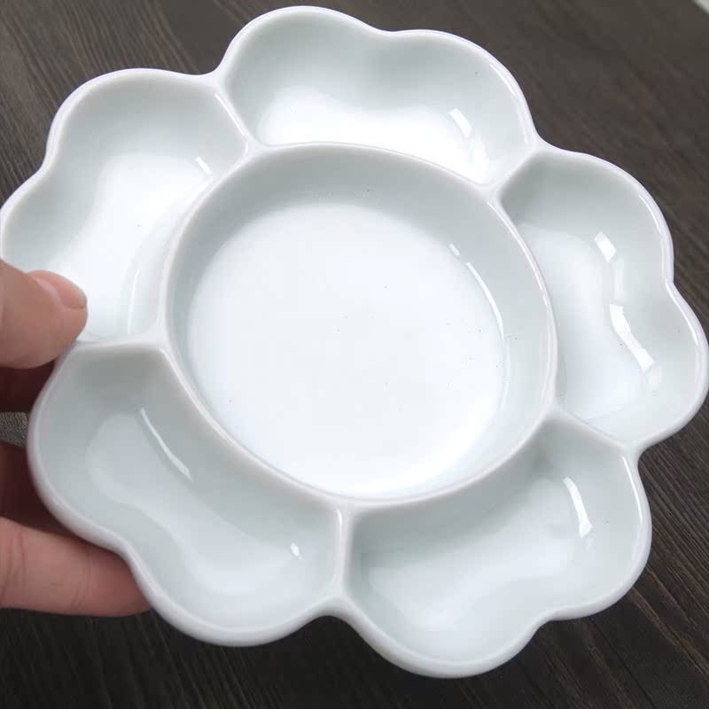 文化梅花调色陶瓷盘水粉丙烯颜料陶瓷盘水彩中国画陶瓷碟包邮|ruв категории игрушка/коляска/головоломка/блоки/модель, живопись категории товаров, палитра - от Buy2taobao.com для оказания профессиональной услуги покупки агента Taobao