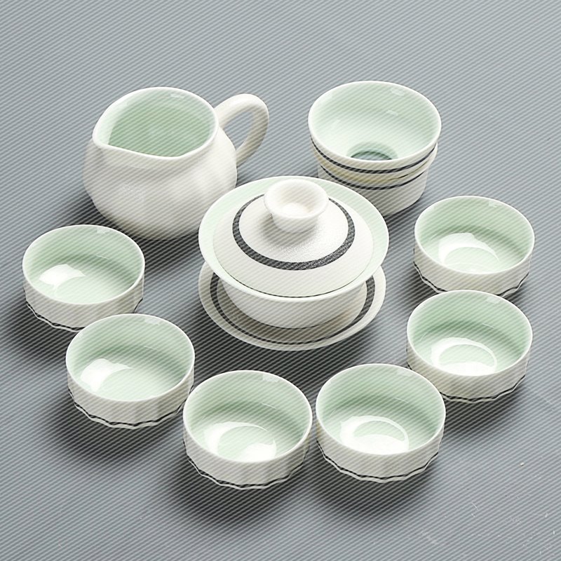 茶壶盖碗茶海茶杯茶洗茶道家用雪白青瓷陶瓷茶具套装整套功夫茶具在类目 餐饮具, 茶具, 功夫茶具中 - 来自Buy2taobao.com提供专业的淘宝代购服务