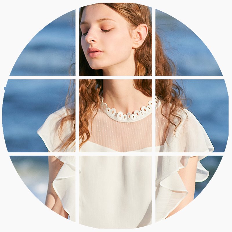 Lotus leaf Easy 2019 new pattern Summer wear Butterfly sleeves Mosaic Jacobs Blousein the Women's clothing/Boutique , Lace shirt/Chiffon shirt category - from Buy2taobao.com to provide professional Taobao agent buy service
