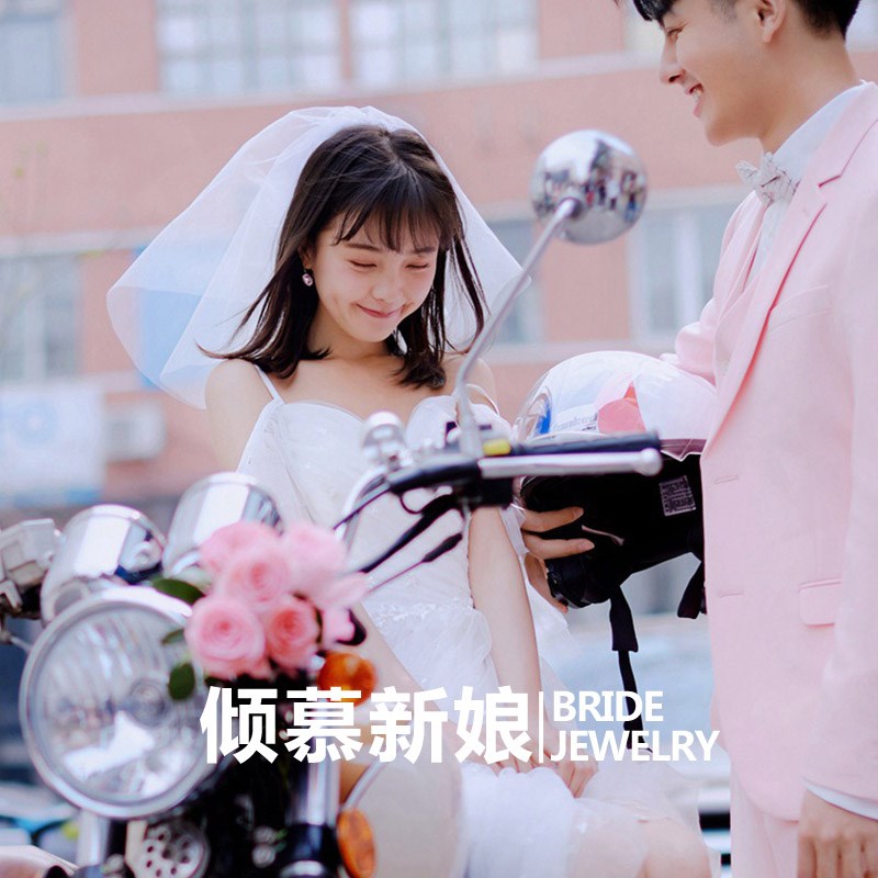 结婚齐新娘短头纱 双层婚纱婚礼新款简约超短韩式款旅拍小头饰|ruв категории Аксессуары, свадебное платье, аксессуары, вуаль - от Buy2taobao.com для оказания профессиональной услуги покупки агента Taobao